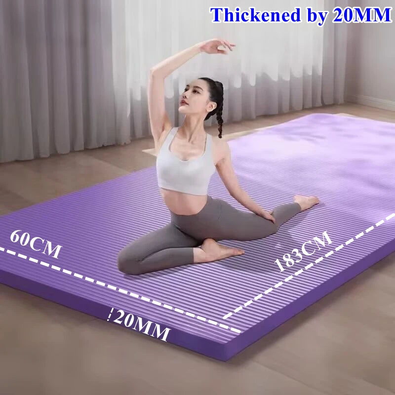 Estera de Yoga de 183 × 60cm de espesor, estera deportiva antideslizante para Fitness