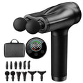 Mini pistola masajeadora de mano de doble cabezal con percusión de tejido profundo, pistola de masaje muscular, pistola fascial recargable multifuncional