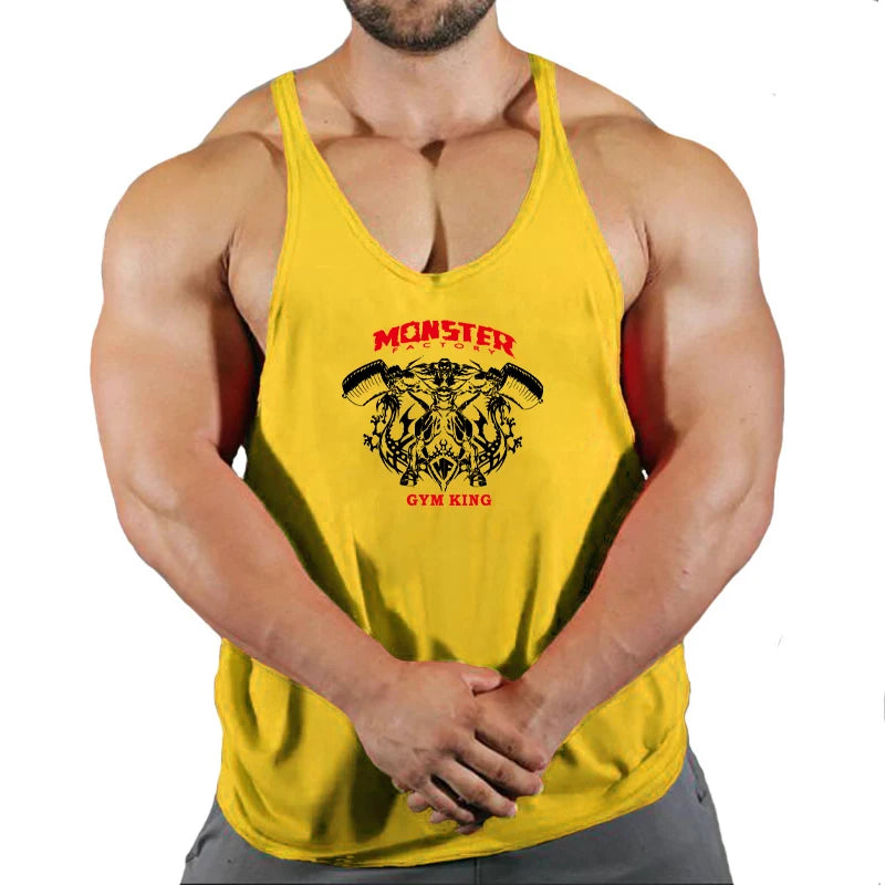 Stringer-Camiseta sin mangas de gimnasio para hombre, ropa de Fitness, chaleco de Culturismo