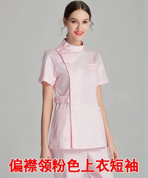 Uniformes de enfermera de manga larga azul, bata de laboratorio, uniforme de médico para mujer, prendas de vestir, ropa médica, ropa de trabajo de salón de belleza