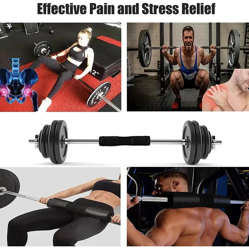 Hombreras con barra antideslizantes gruesas para gimnasio, Fitness, levantamiento de pesas, sentadillas, soporte para el cuello, almohadilla de protección para entrenamiento de fuerza