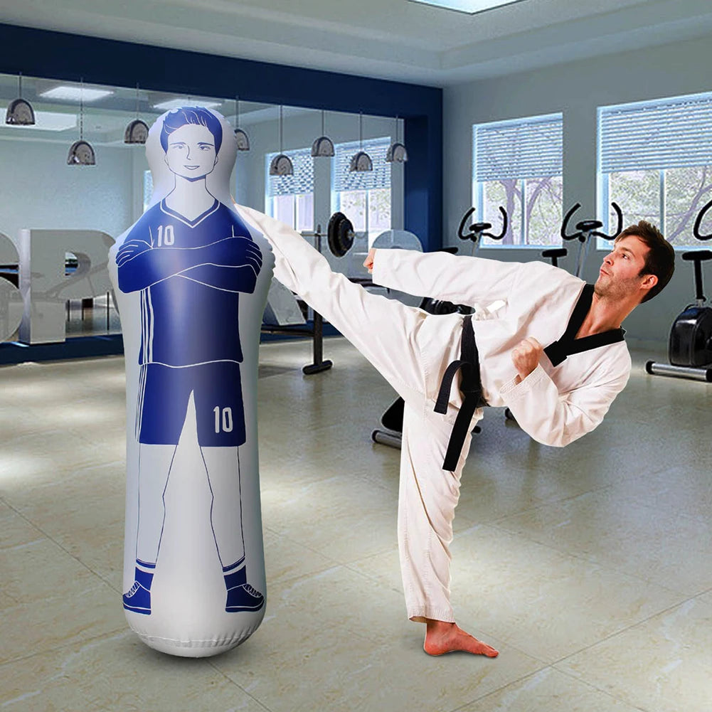 Bolsa de boxeo inflable para niños y adultos, maniquí de aire de portero, defensa de patada libre, ejercicio en casa
