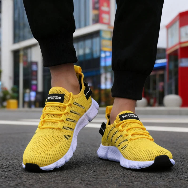 Tenis hombre, ligeros, suela blanda, malla, transpirables