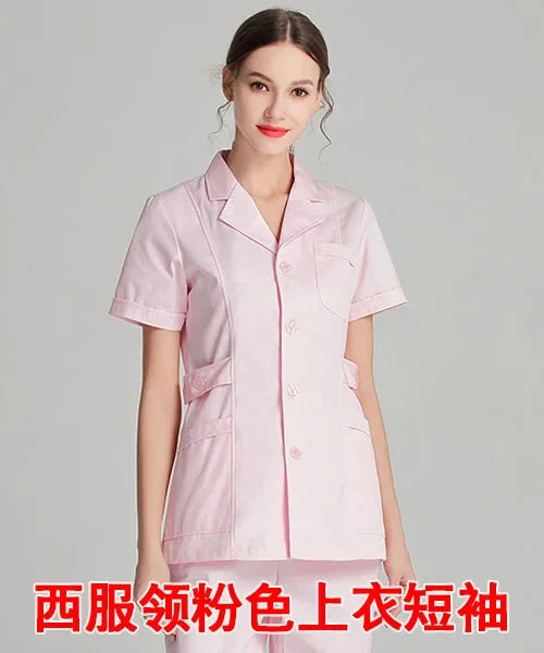 Uniformes de enfermera de manga larga azul, bata de laboratorio, uniforme de médico para mujer, prendas de vestir, ropa médica, ropa de trabajo de salón de belleza