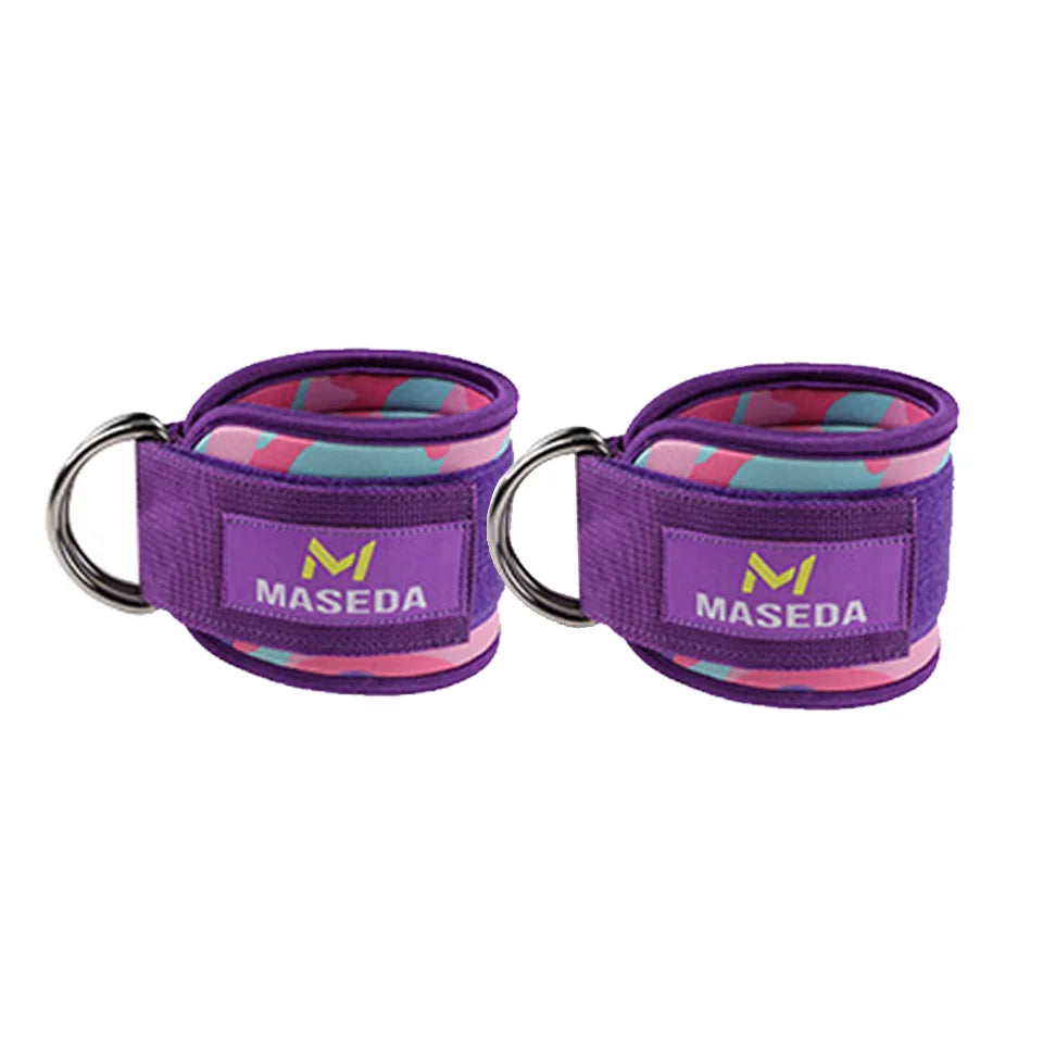 LOOGDEEL-Puños de tobillo con soporte de anillo en D, bandas de resistencia, correas de tobillo, Fitness, Yoga, extensión de fuerza de piernas, protector de gimnasio Unisex