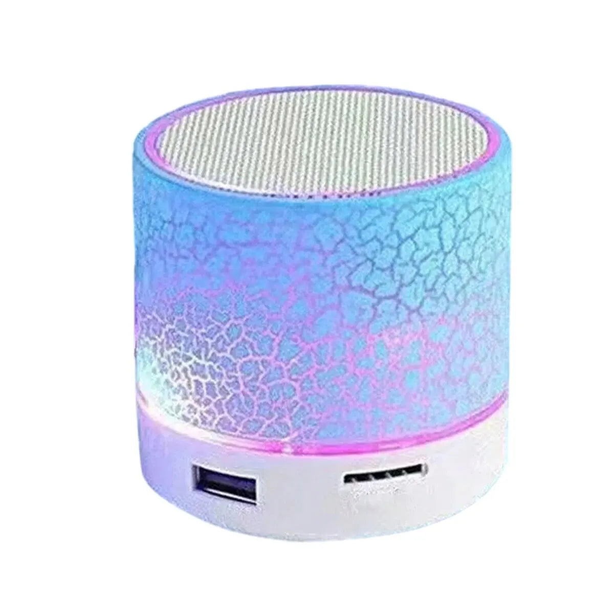 Mini altavoz inalámbrico, subwoofer, Dazzle Crackle Mini altavoz inalámbrico con luz de 7