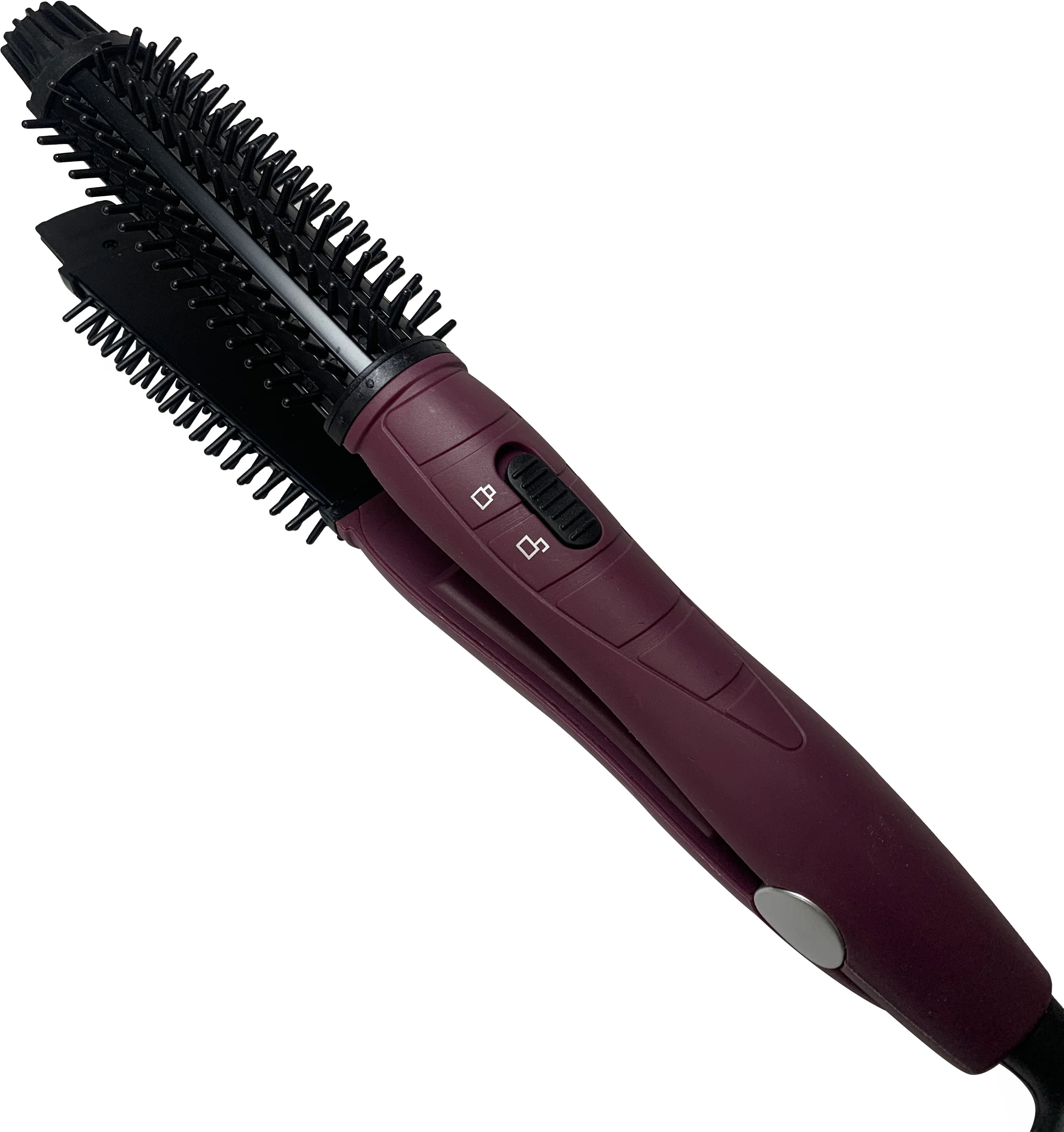 Ambos de rizador eléctrico de engranajes altos y bajos no daña el cabello permanente peine para el cabello flor de pera forma de cepillo redondo eléctrico
