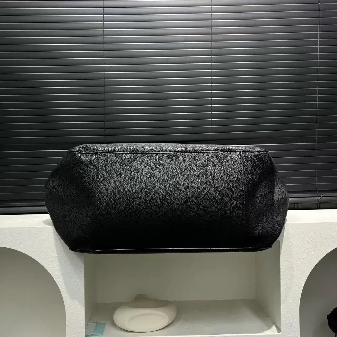 Bolso de mano de gran tamaño de cuero vegano a la moda para mujer con gran capacidad, bolso de compras simple y versátil