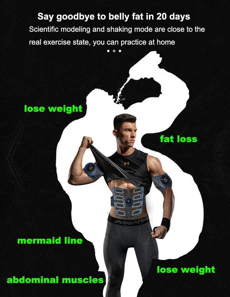 Entrenador muscular Abdominal recargable por USB, masajeador muscular