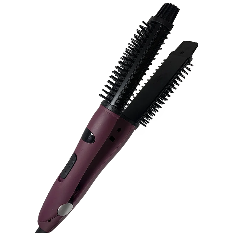 Ambos de rizador eléctrico de engranajes altos y bajos no daña el cabello permanente peine para el cabello flor de pera forma de cepillo redondo eléctrico