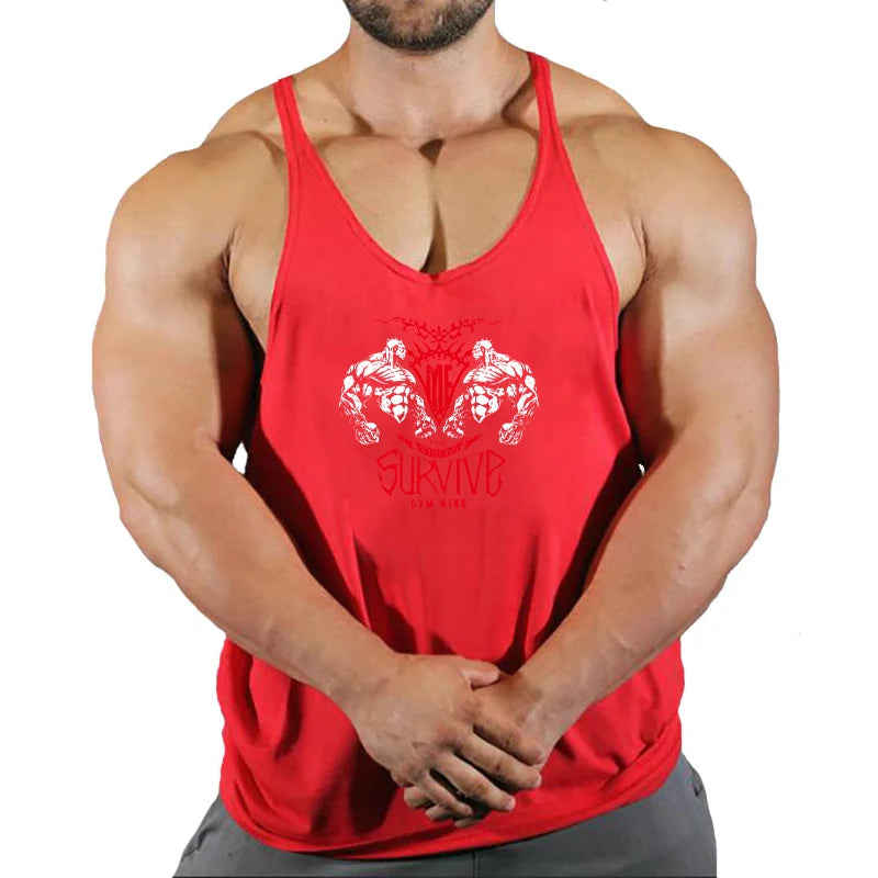 Stringer-Camiseta sin mangas de gimnasio para hombre, ropa de Fitness, chaleco de Culturismo