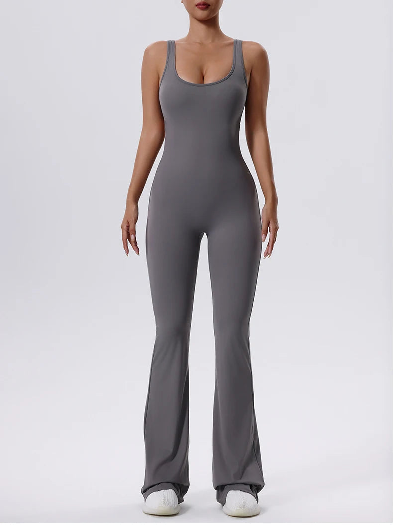 Conjunto de gimnasio Sexy para mujer, traje deportivo de una pieza,