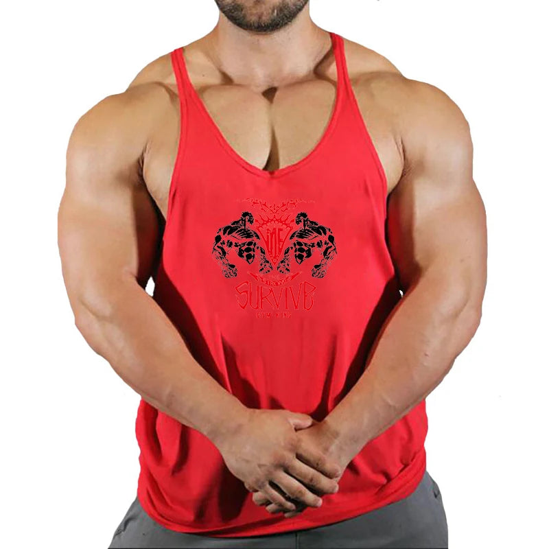 Stringer-Camiseta sin mangas de gimnasio para hombre, ropa de Fitness, chaleco de Culturismo