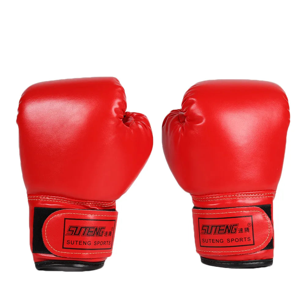 Guantes de boxeo para niños, manoplas de entrenamiento de golpeo, Kickboxing, Lucha, Fitness, Protector de mano para golpear, Azul, Negro, Rojo, 2 piezas