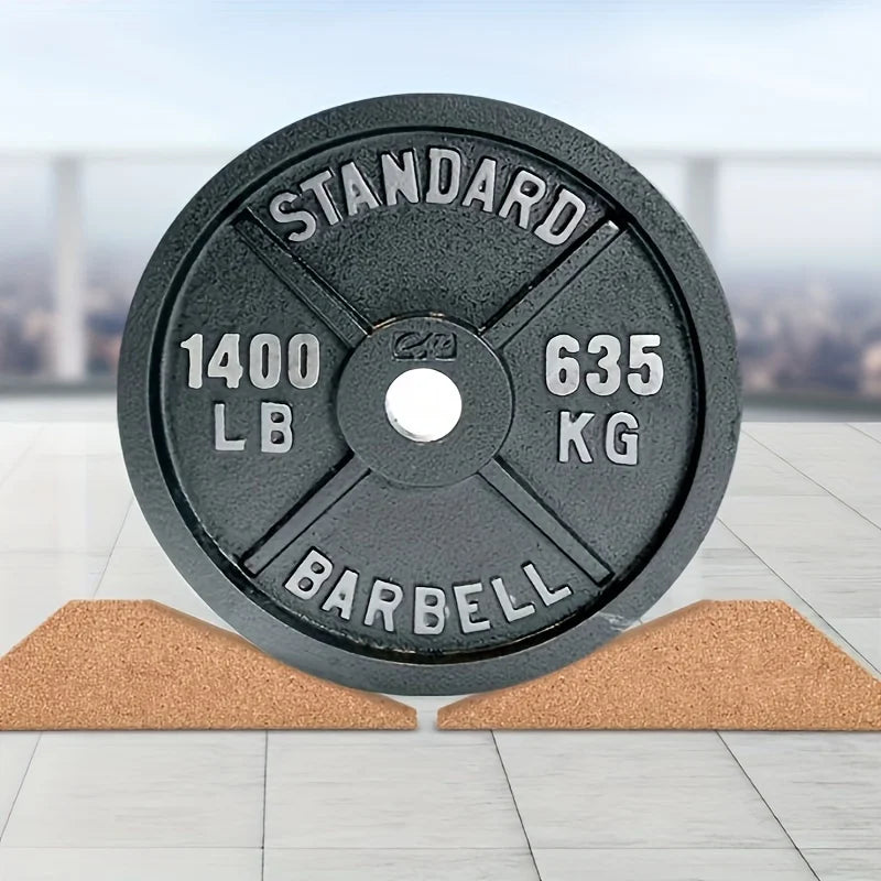 Juego de cuña de fitness de madera de color sólido con superficie antideslizante para sentadillas y estiramiento, incluye bolsa de transporte portátil (par)