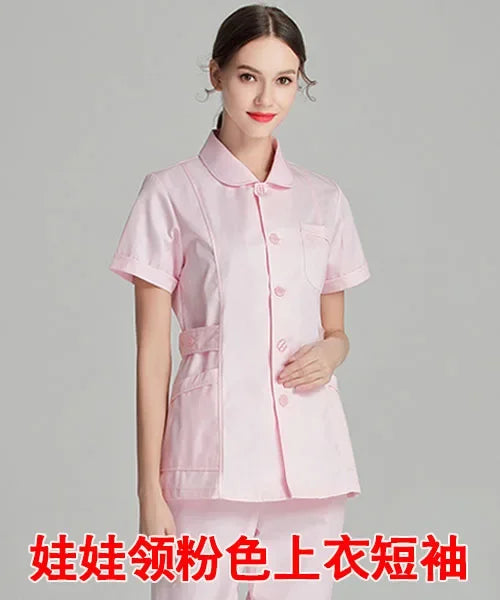 Uniformes de enfermera de manga larga azul, bata de laboratorio, uniforme de médico para mujer, prendas de vestir, ropa médica, ropa de trabajo de salón de belleza