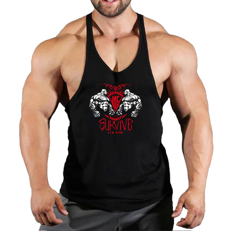 Stringer-Camiseta sin mangas de gimnasio para hombre, ropa de Fitness, chaleco de Culturismo