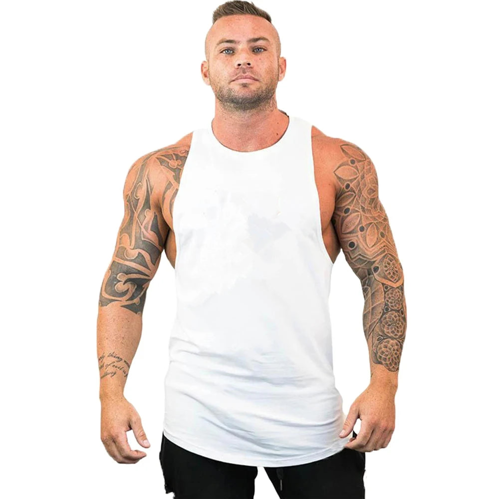 Ropa de gimnasio para hombre, camiseta interior sin mangas, sudadera de marca, chaleco de entrenamiento, ropa deportiva