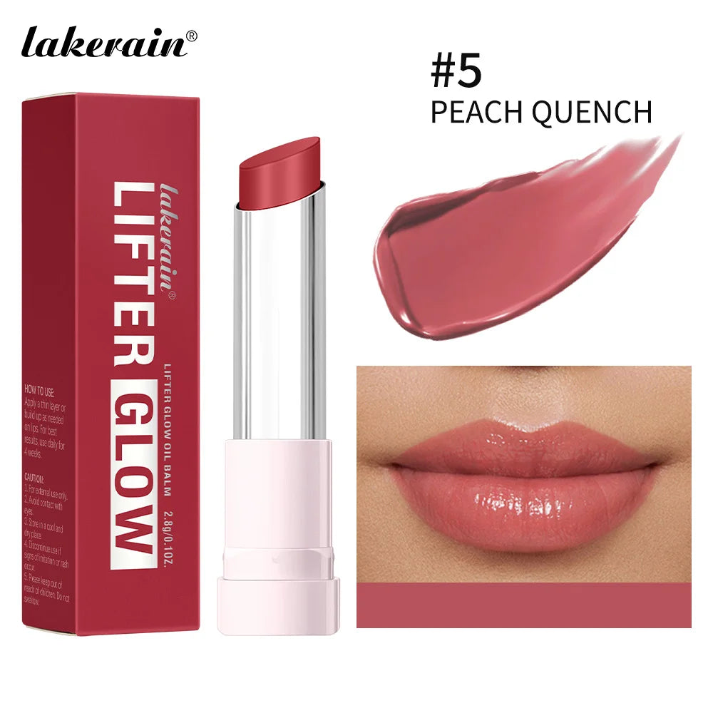 Lakerain-bálsamo labial brillante, hidratante de larga duración, nutritivo, cuidado diario, bálsamo labial suave y fundido, textura de suavidad, maquillaje Natural