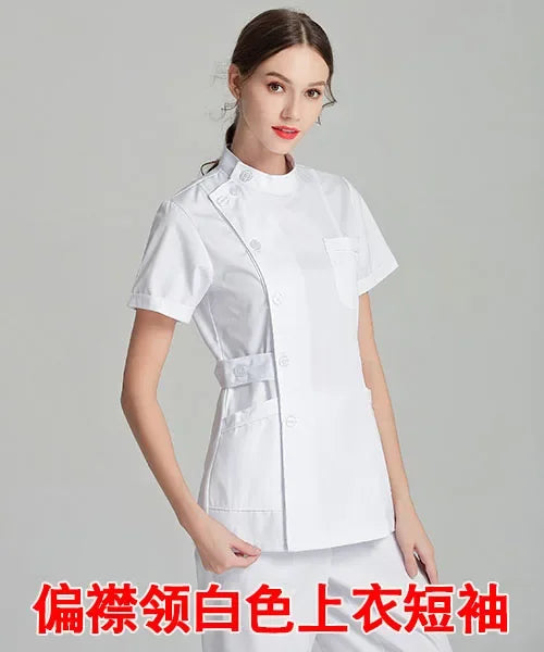 Uniformes de enfermera de manga larga azul, bata de laboratorio, uniforme de médico para mujer, prendas de vestir, ropa médica, ropa de trabajo de salón de belleza