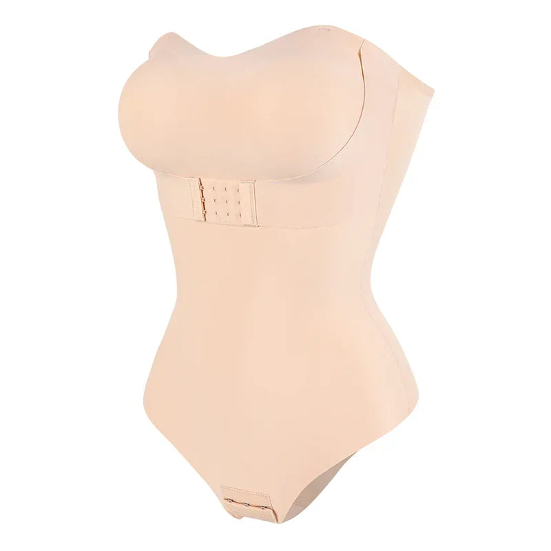 Faja moldeadora de cuerpo con correa extraíble para mujer, S-4XL Sexy, sujetador acolchado con cierre frontal, Body Hipster, ropa moldeadora con Control de barriga, Tanga