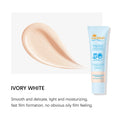 Protector solar teñido SPF 50 Protector solar mineral hidratante para el tono uniforme de la piel con ceramidas niacinamida para tonos de piel claros y medianos, 50 ml