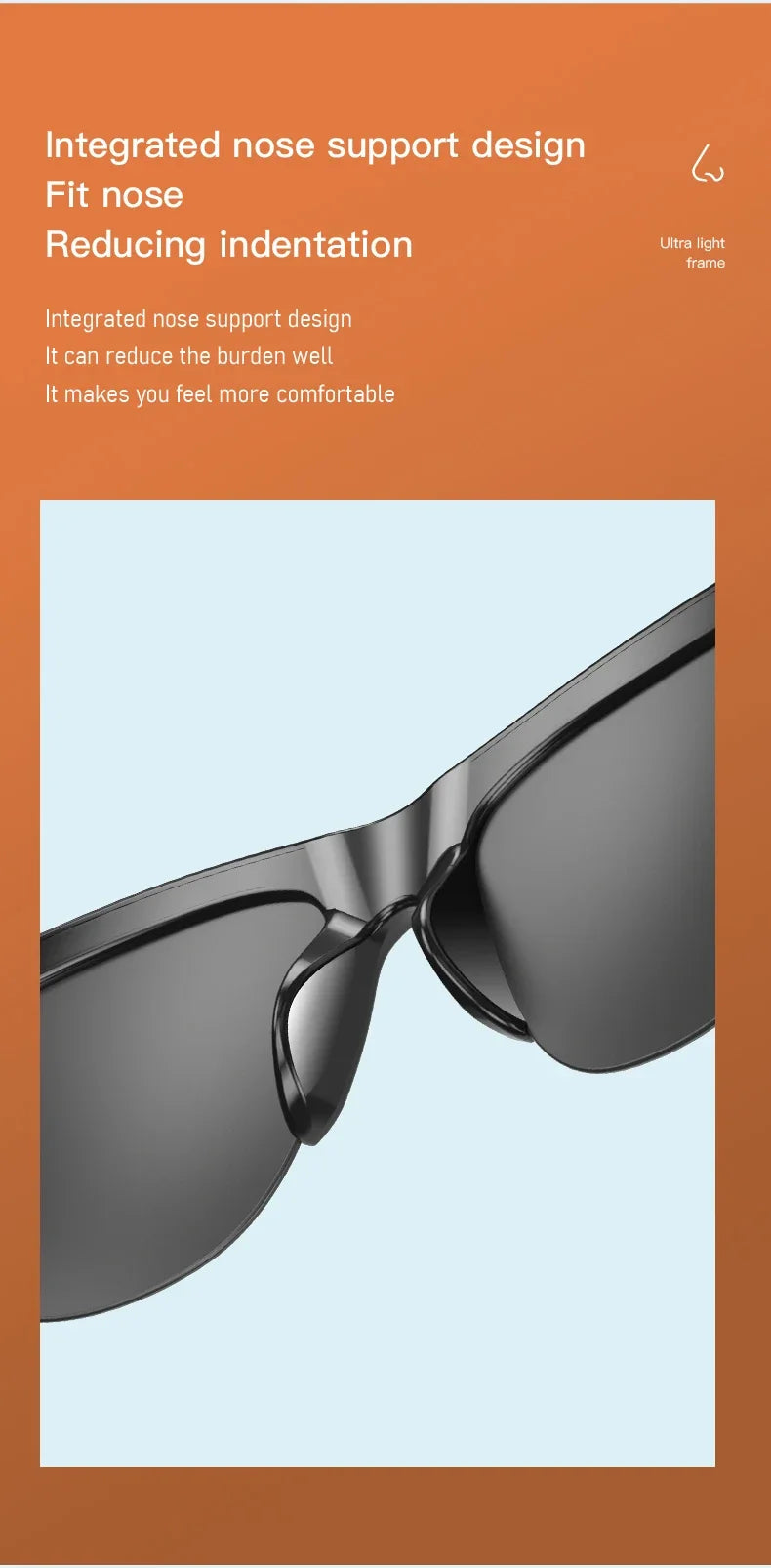 Nuevas gafas de sol inteligentes Bluetooth V5.3 llamadas, auriculares para deportes al aire libre, tecnología negra HIFI, antitouch UV para hombres y mujeres