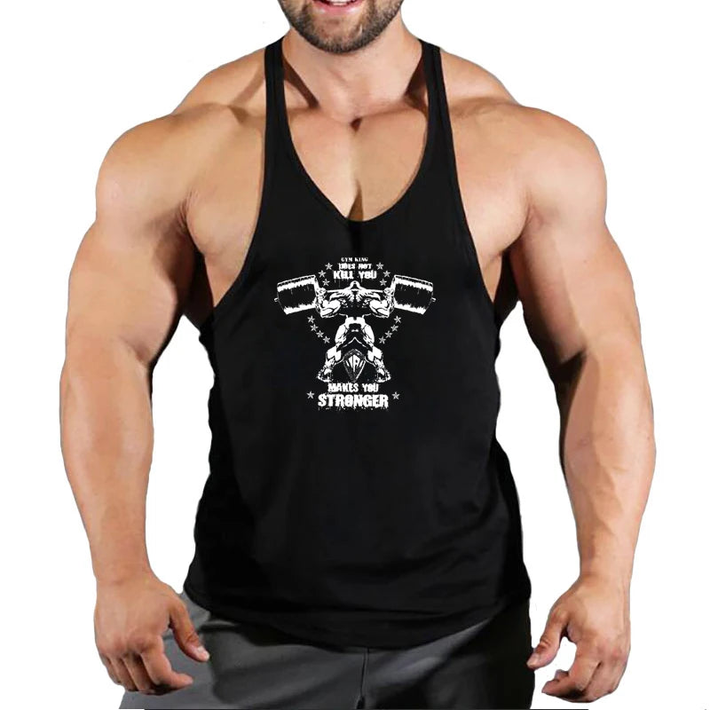 Stringer-Camiseta sin mangas de gimnasio para hombre, ropa de Fitness, chaleco de Culturismo