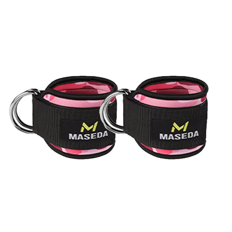 LOOGDEEL-Puños de tobillo con soporte de anillo en D, bandas de resistencia, correas de tobillo, Fitness, Yoga, extensión de fuerza de piernas, protector de gimnasio Unisex