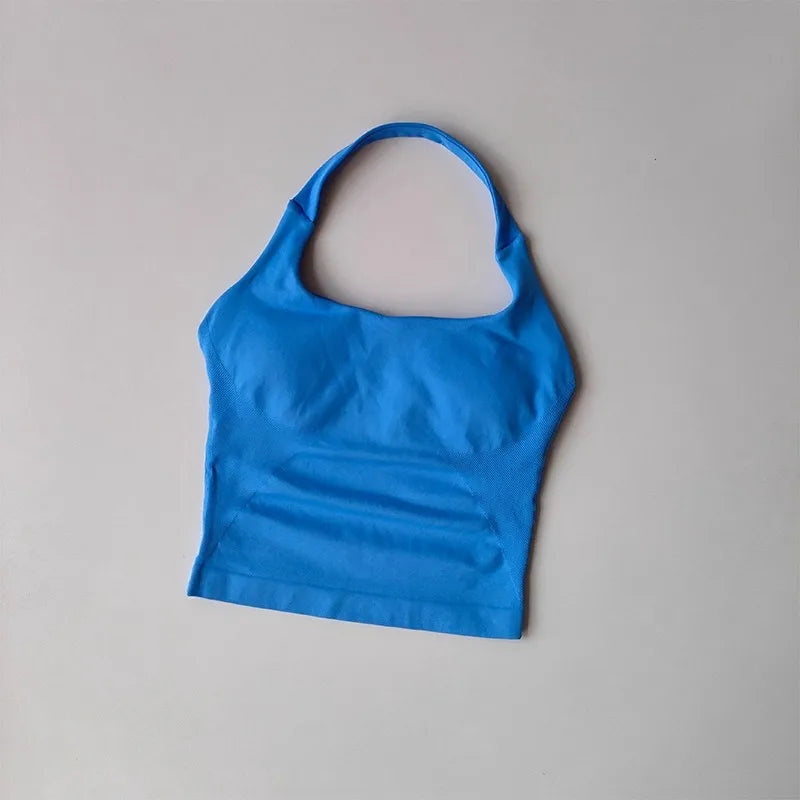 Chaleco de Yoga Halter, deportes para correr a prueba de golpes, ropa interior deportiva de alta resistencia, Fitness, tirantes de Pilates, espalda bonita, otoño