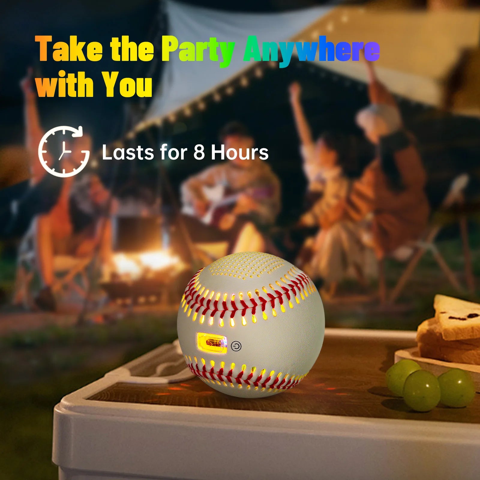 Altavoz Bluetooth de béisbol con Audio Bluetooth, altavoz incorporado de béisbol que brilla en la oscuridad para fanáticos del béisbol, juguete para niños