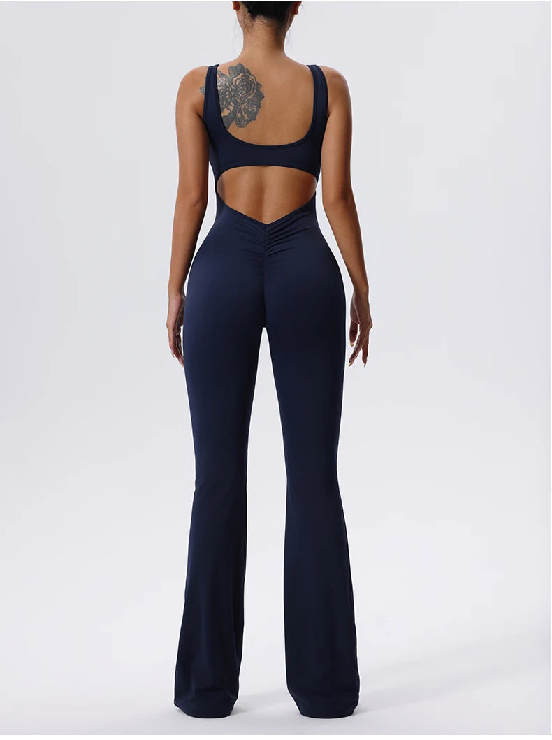Conjunto de gimnasio Sexy para mujer, traje deportivo de una pieza,