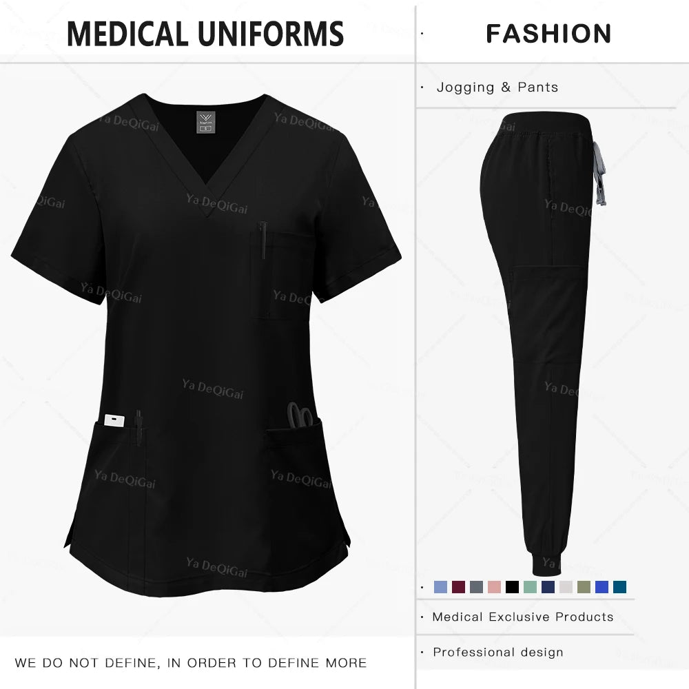 Uniforme clínico rosa para mujer, ropa de trabajo de farmacia, uniforme de enfermera, uniformes de cirugía Dental Oral para médico de Hospital, conjuntos de batas médicas,