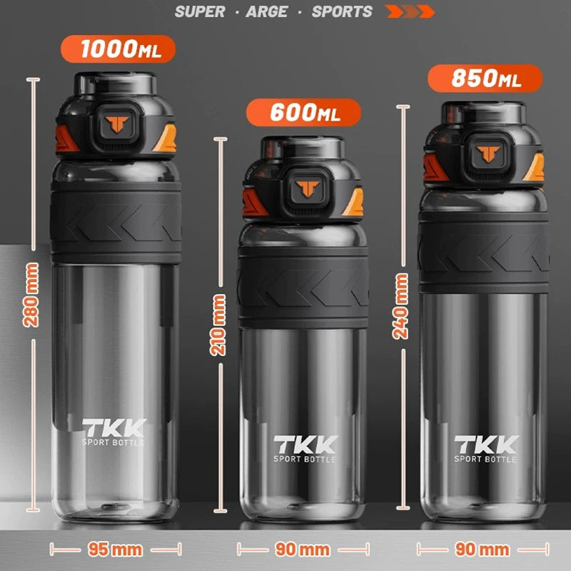 botella de agua deportiva Tritan sin BPA pajita portátil a prueba de fugas plástico Drinkware hervidor de Fitness al aire libre