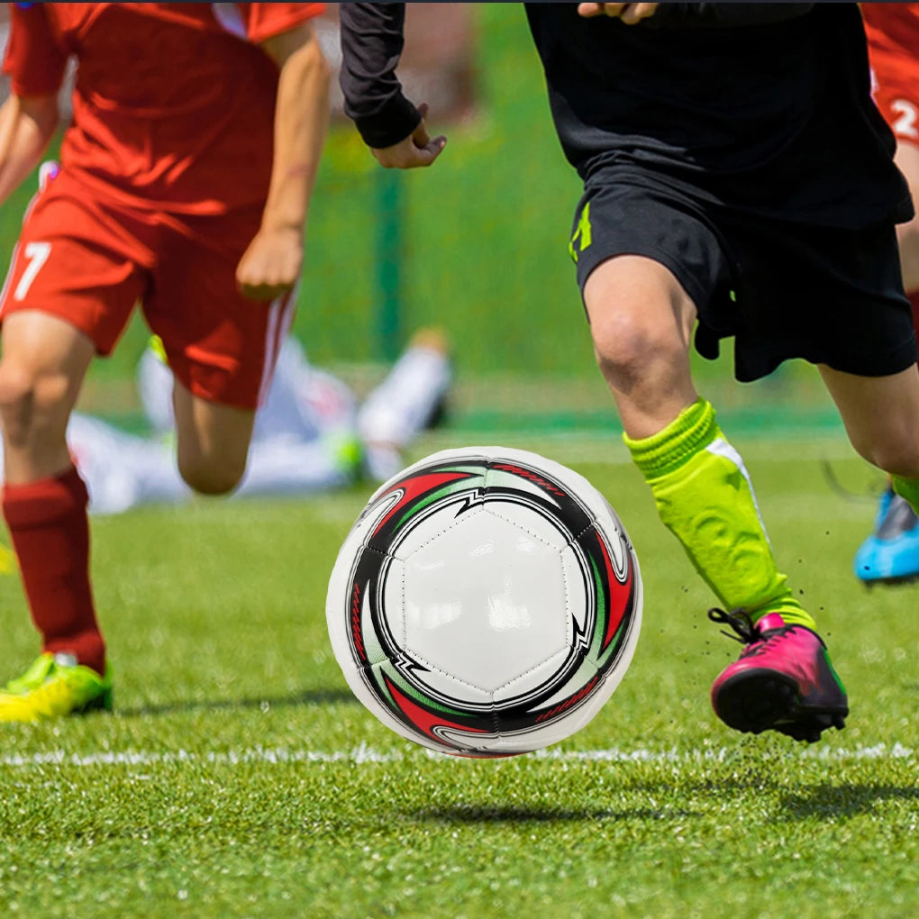 Pelotas de fútbol mundiales, talla oficial 5, costura a máquina, PVC, sin costuras, resistentes al desgaste, antideslizantes, juego de partido al aire libre, entrenamiento de fútbol