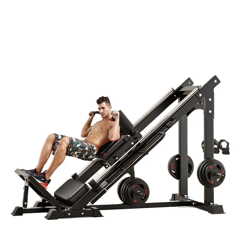 Máquina profesional de prensado de piernas para sentadillas, equipo de gimnasio en casa todo en uno, plataforma de entrenamiento de fuerza multifunción
