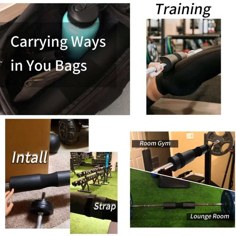 Hombreras con barra antideslizantes gruesas para gimnasio, Fitness, levantamiento de pesas, sentadillas, soporte para el cuello, almohadilla de protección para entrenamiento de fuerza