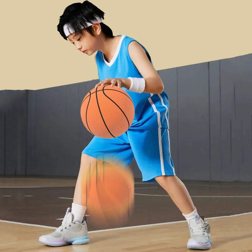 18/21/24CM esponja silenciosa baloncesto rebote pelota silenciosa baloncesto juego deportivo regalo de cumpleaños para niños baloncesto interior