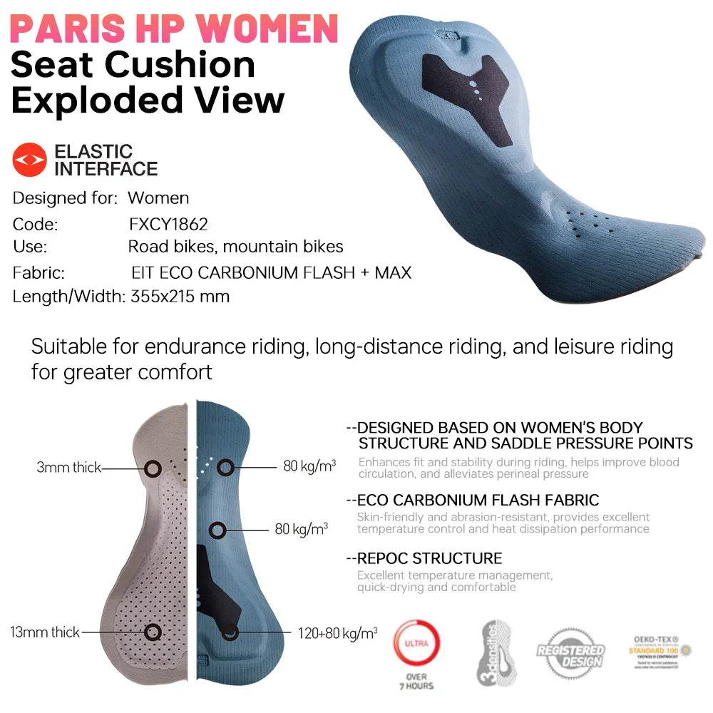 X-TIGER pantalones con pechera de ciclismo profesional para mujer, pantalones para bicicleta de montaña y carretera, medias transpirables con absorción de impacto para primavera y otoño