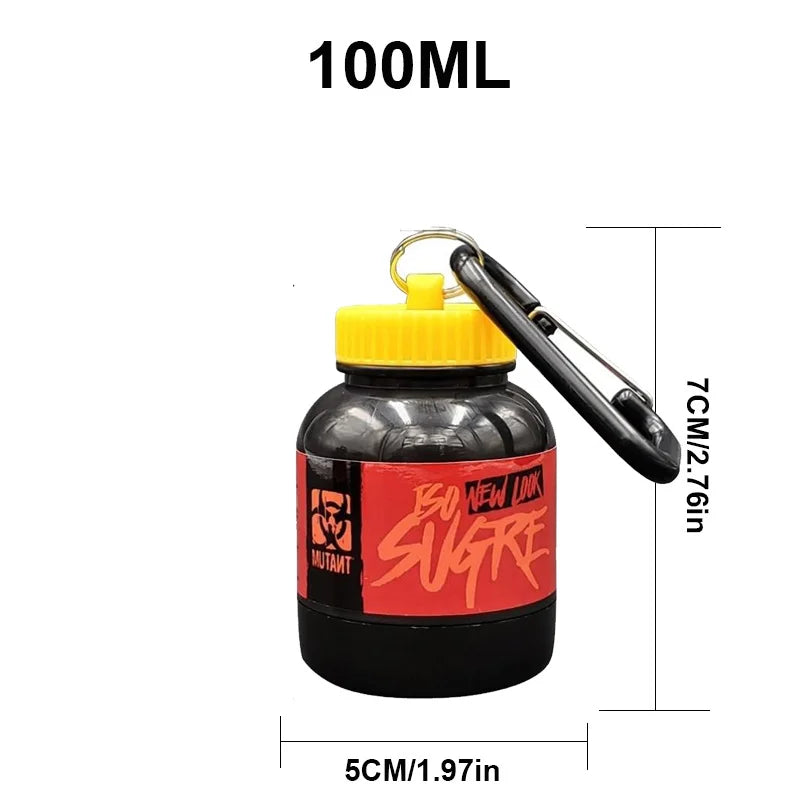 Contenedor portátil de suplemento de proteína en polvo, botella de almacenamiento ligera a prueba de fugas, 100/200ml
