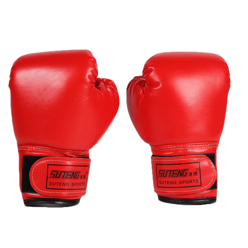 Guantes de boxeo para niños, manoplas de entrenamiento de golpeo, Kickboxing, Lucha, Fitness, Protector de mano para golpear, Azul, Negro, Rojo, 2 piezas