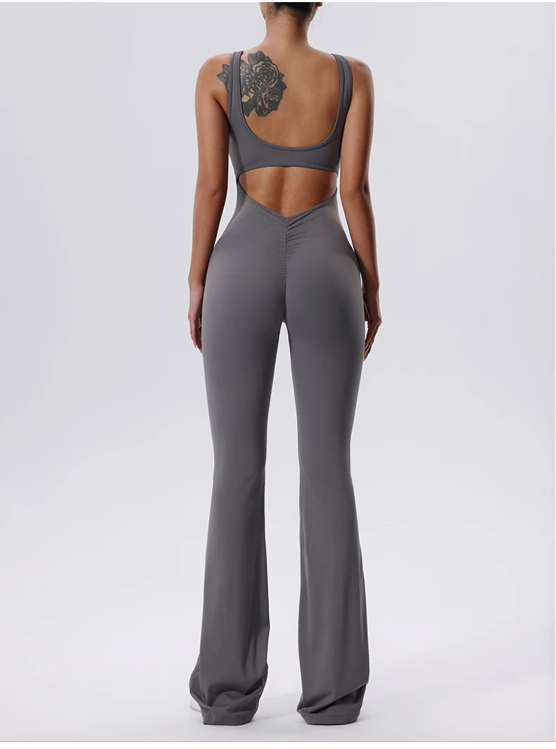 Conjunto de gimnasio Sexy para mujer, traje deportivo de una pieza,