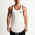 Camiseta deportiva para culturismo y gimnasio, chaleco muscular para entrenamiento, camiseta sin mangas transpirable de algodón para Fitness, camisetas sin mangas de entrenamiento para hombre