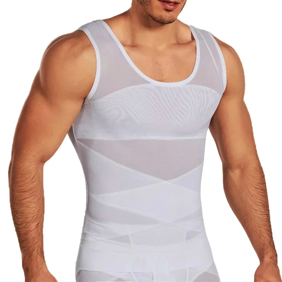 Entrenador de cintura moldeador de cuerpo para hombre, chaleco adelgazante, camisetas sin mangas con corsé, camiseta interior, ropa moldeadora adelgazante para Abdomen, trajes de Fitness para quemar grasa