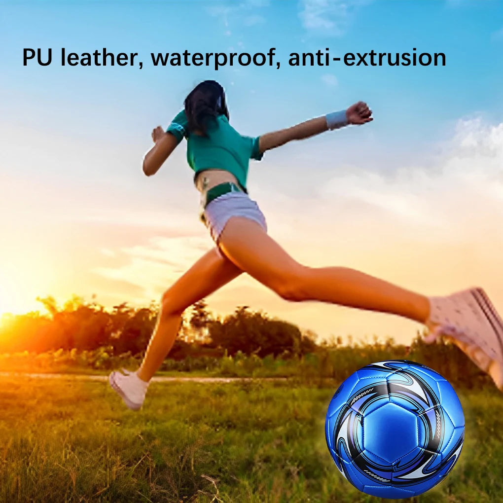 Pelotas de fútbol mundiales, talla oficial 5, costura a máquina, PVC, sin costuras, resistentes al desgaste, antideslizantes, juego de partido al aire libre, entrenamiento de fútbol