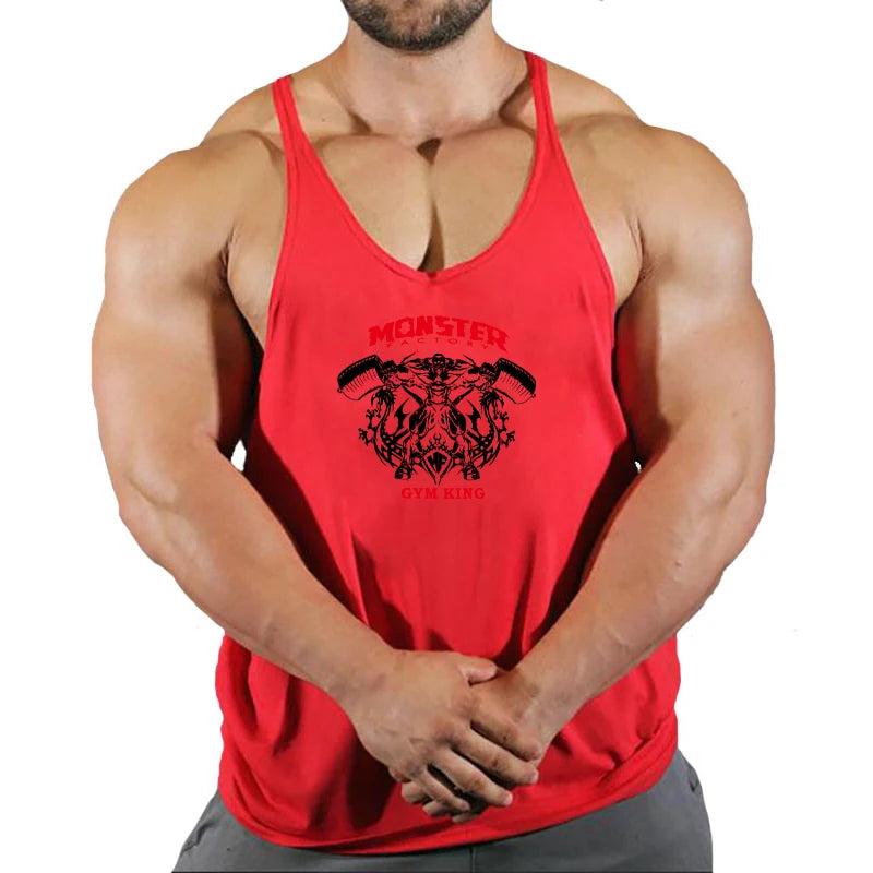 Stringer-Camiseta sin mangas de gimnasio para hombre, ropa de Fitness, chaleco de Culturismo