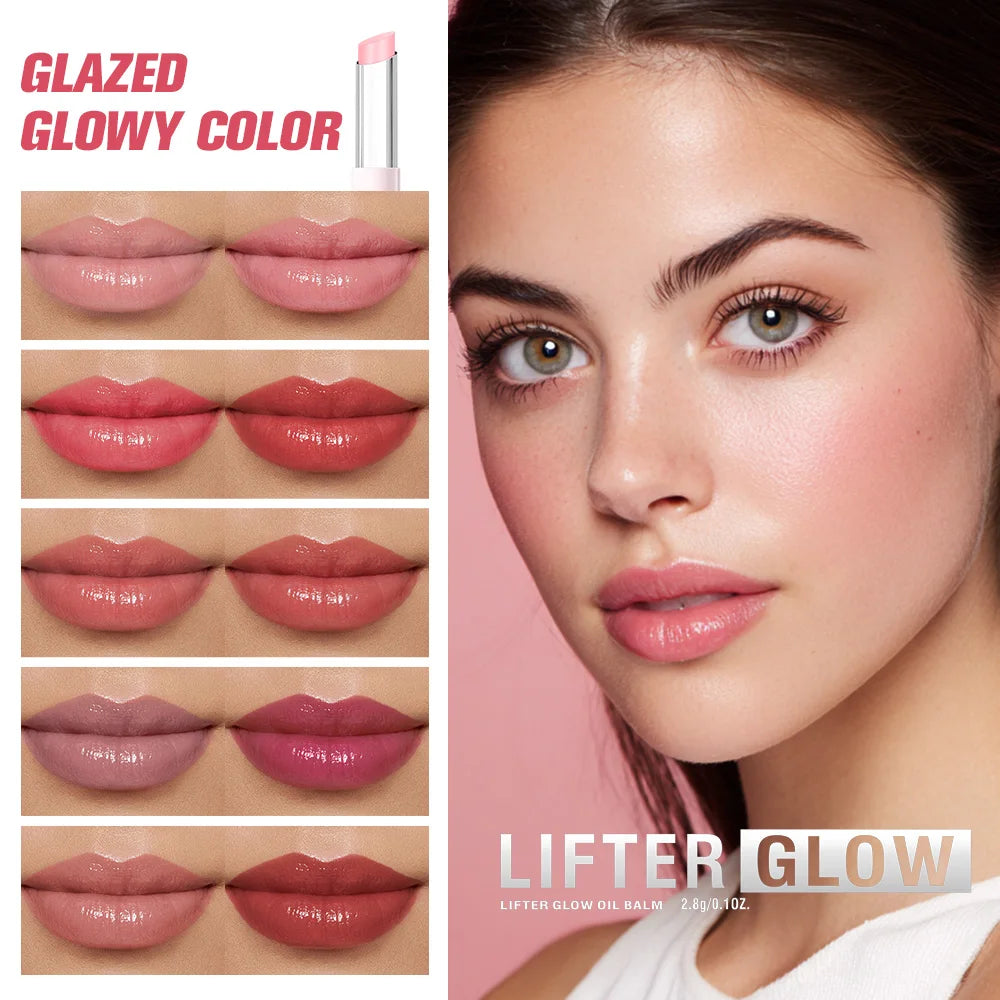 Lakerain-bálsamo labial brillante, hidratante de larga duración, nutritivo, cuidado diario, bálsamo labial suave y fundido, textura de suavidad, maquillaje Natural