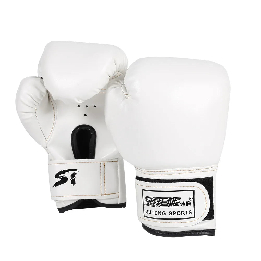 Guantes de boxeo para niños, manoplas de entrenamiento de golpeo, Kickboxing, Lucha, Fitness, Protector de mano para golpear, Azul, Negro, Rojo, 2 piezas