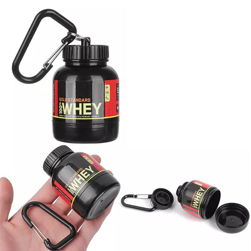 Contenedor portátil de suplemento de proteína en polvo, botella de almacenamiento ligera a prueba de fugas, 100/200ml