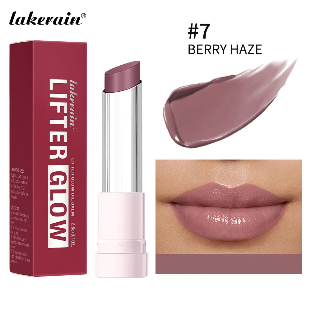 Lakerain-bálsamo labial brillante, hidratante de larga duración, nutritivo, cuidado diario, bálsamo labial suave y fundido, textura de suavidad, maquillaje Natural